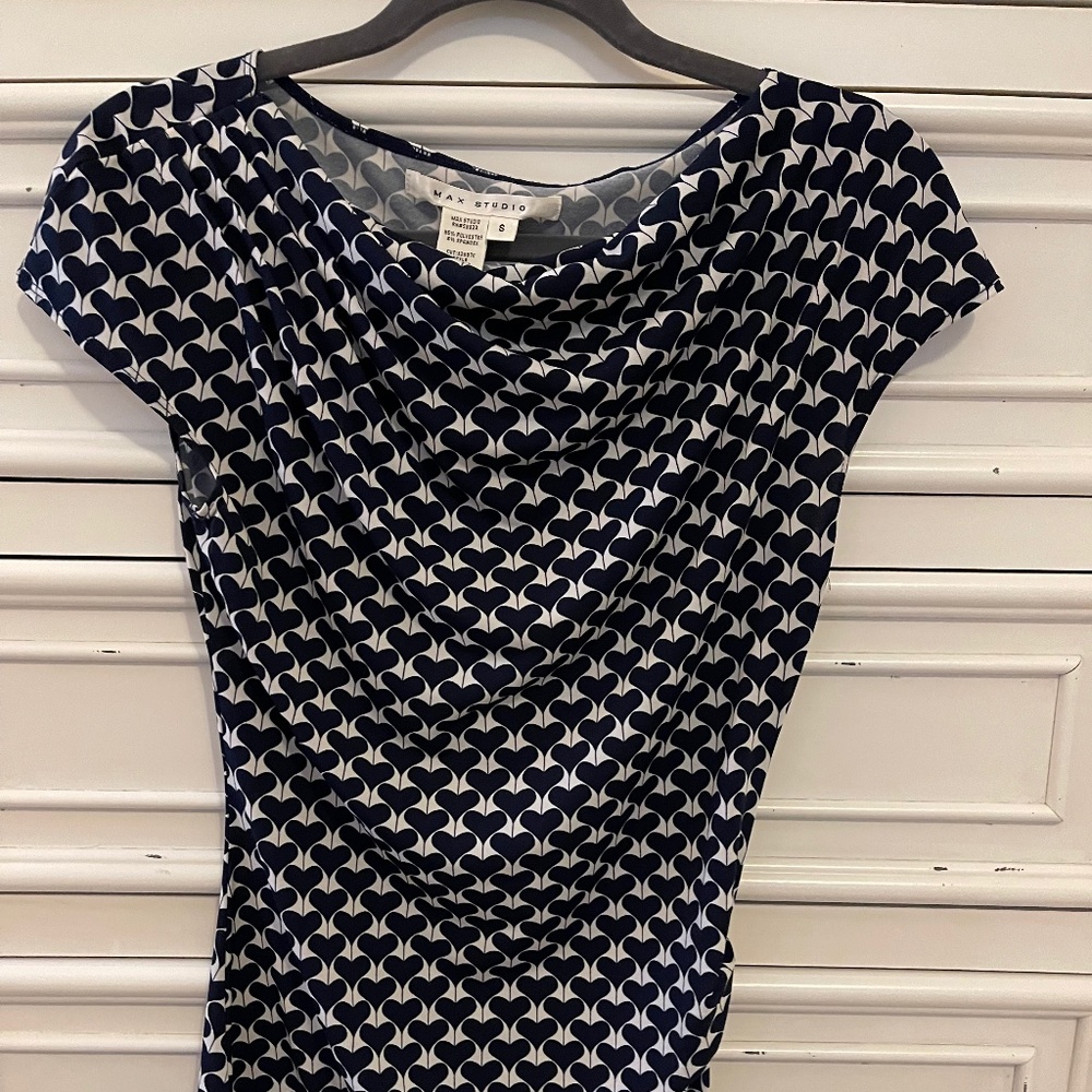 max studio navy blue shirt size: small